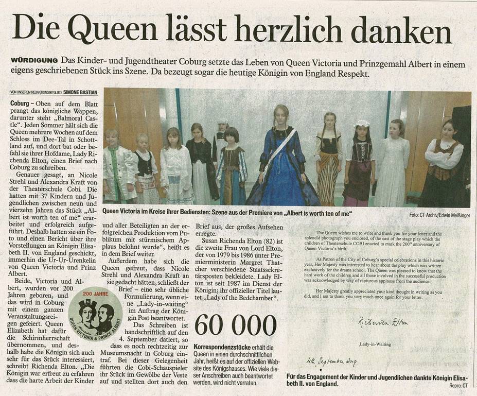 Die Queen lässt herzlich danken